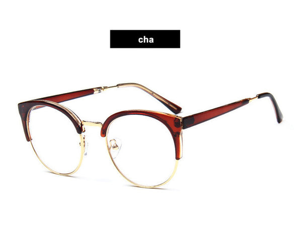 Clubmaster Style Eyeglasses Frame